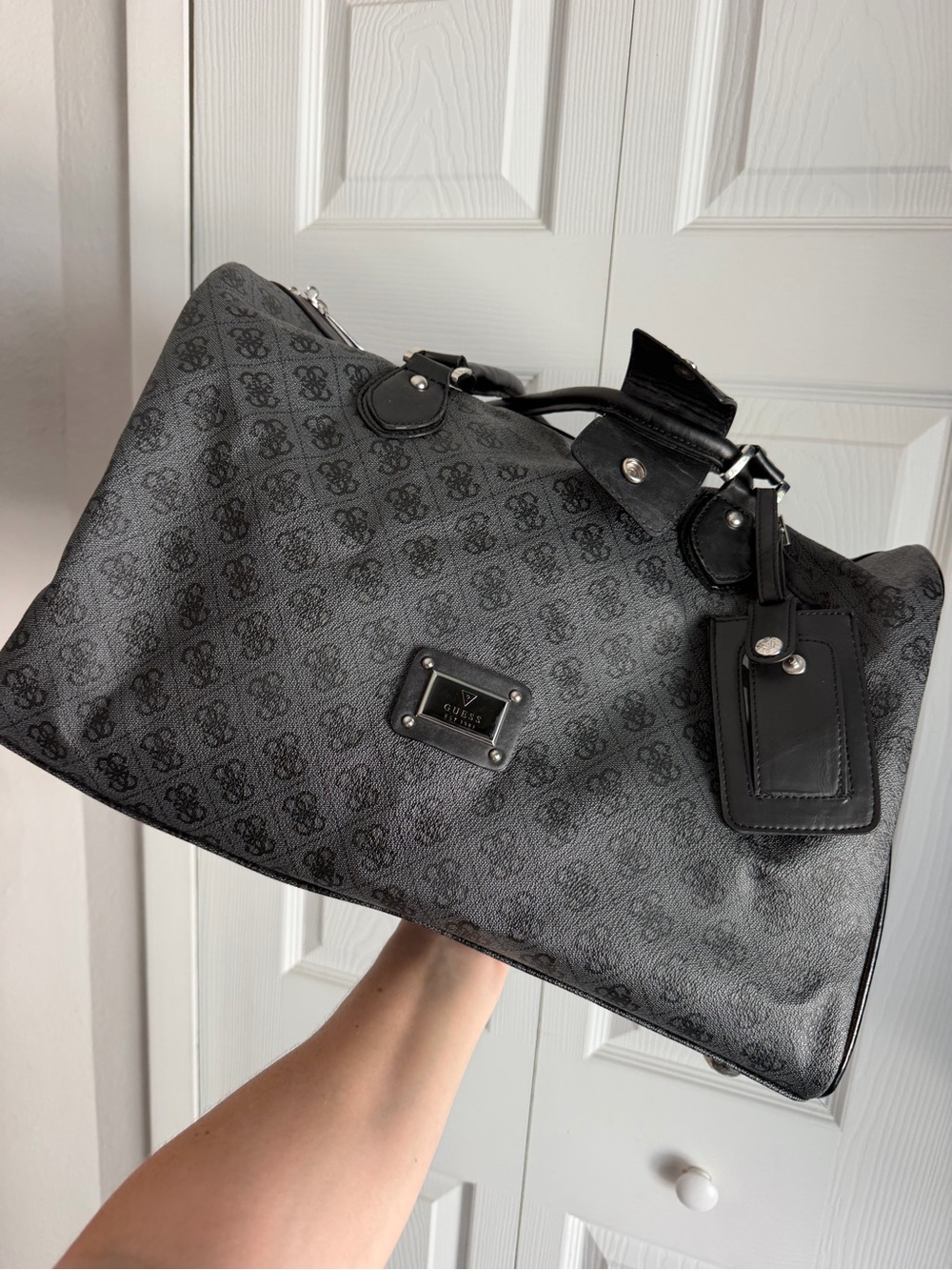 GUESS Black Logo Duffle Bag